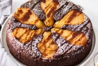 Decadent Flourless Chocolate Pear Torte
