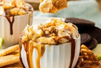 Decadent Snickers Cheesecake Dip