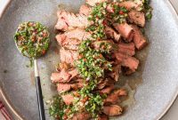 Grilled Flank Steak with Zesty Chimichurri