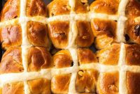 Decadent Cranberry White Chocolate Hot Cross Buns