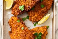 Crispy Golden Chicken Schnitzel From Scratch