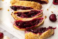 Golden Cherry Puff Strudel