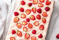 Luscious Strawberry Sheet Cake