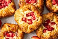 Sweet Strawberry Cream Cheese Danish