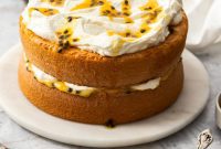 Zesty Passionfruit Sponge Cake