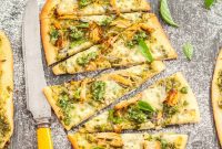 Zesty Pesto Turkey Flatbread