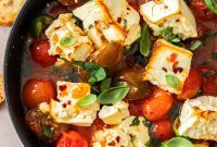 Roasted Feta and Burst Cherry Tomatoes