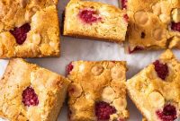 Luscious White Chocolate Raspberry Blondies