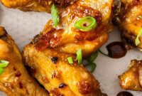 Sticky Honey Garlic Oven Wings