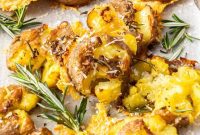 Parmesan Crusted Smashed Potatoes