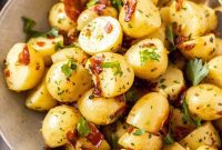 Garlic Butter Potatoes with Prosciutto Crunch