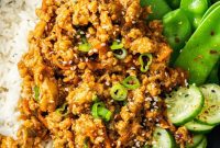 Sweet and Sticky Ground Chicken Stir Fry