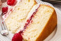 Raspberry Cloud Cake