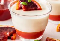 Blood Orange Jelly Crowned Buttermilk Panna Cotta