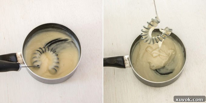 A thick, smooth paste made from milk and flour, ready for use in the Ermine frosting.