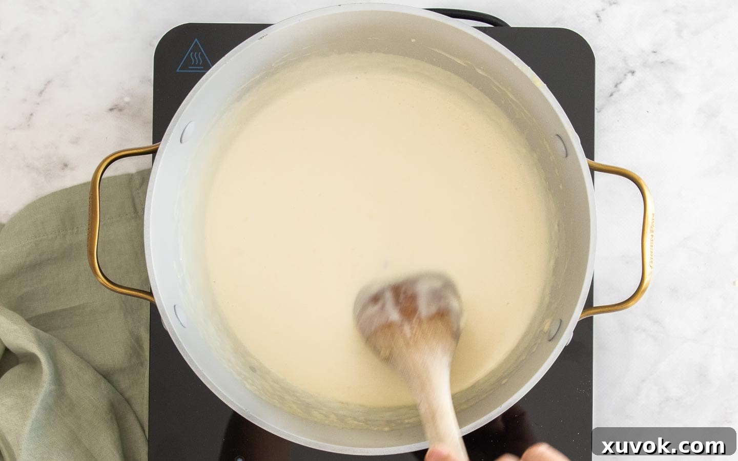 The bechamel before adding the pumpkin puree.