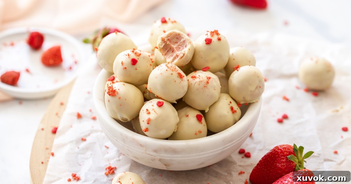 A batch of white chocolate truffles in a small white bowl