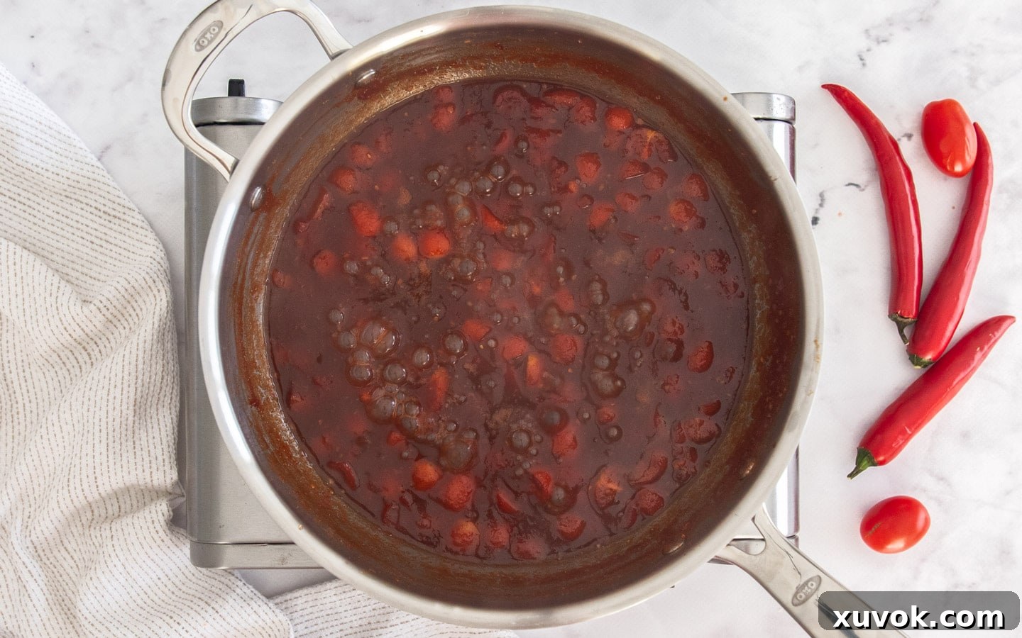 The jam bubbling along about halfway through.