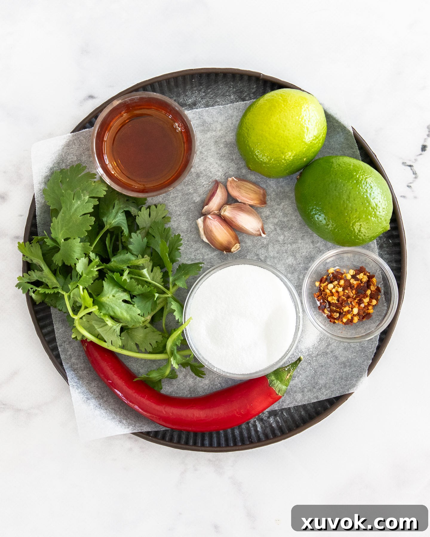 Ingredients for nam jim dressing.