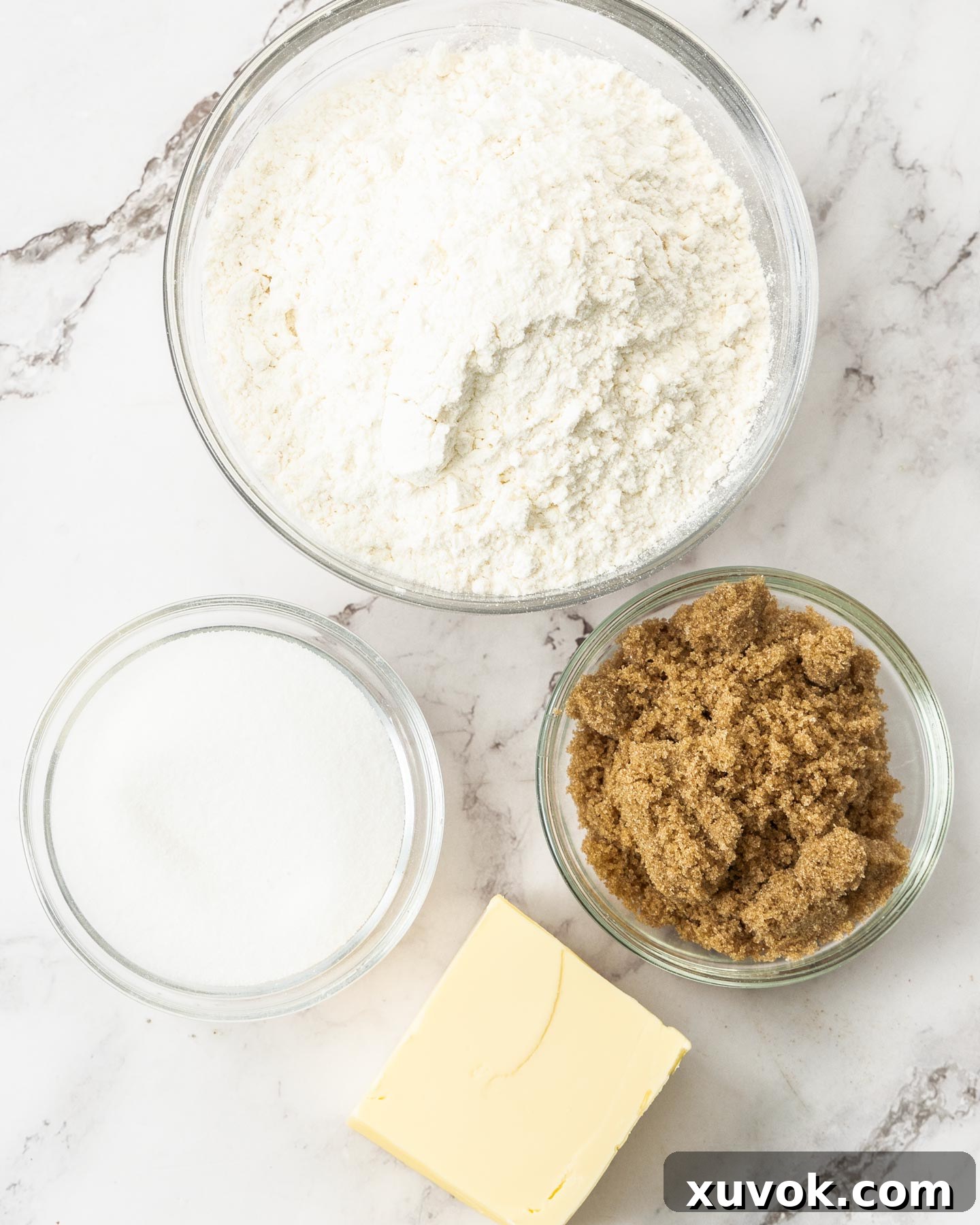 Ingredients for streusel topping.