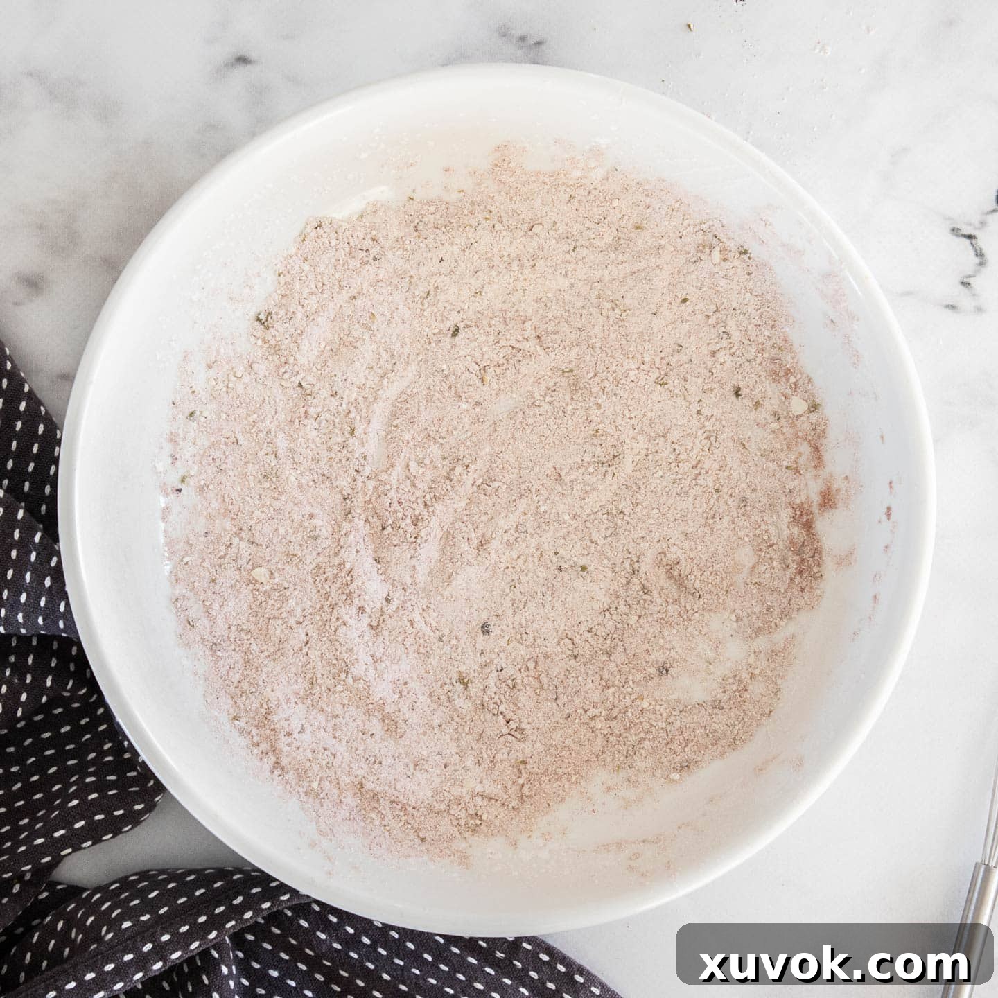 The seasoning mix in a bowl.