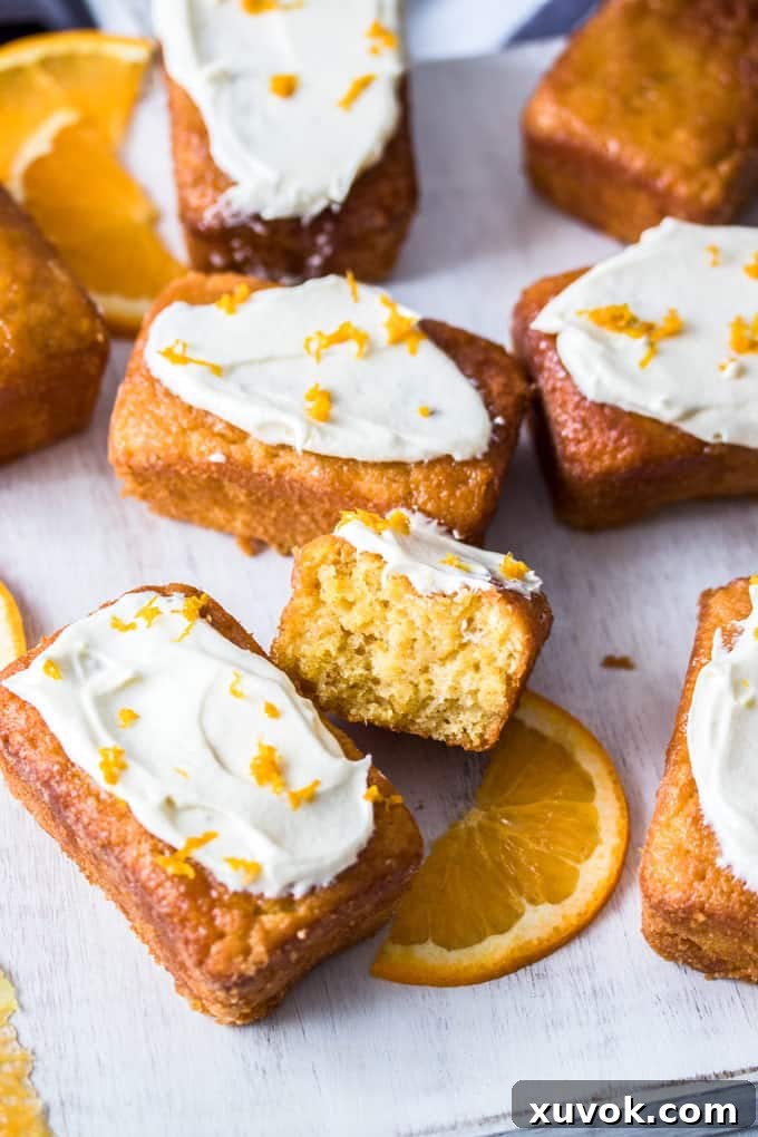 Half a Mini Flourless Ginger Orange Cake leaning on another cake, showing the crumb inside. A perfect gluten-free and dairy-free friendly dessert.