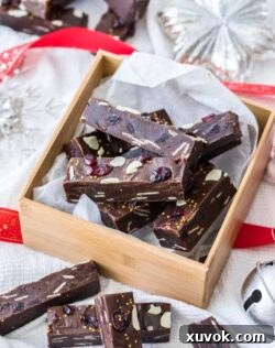 This Christmas Fudge recipe combines the easiest fudge recipe I know and tastes like Christmas pudding. It makes the perfect Christmas food gift for your loved ones too